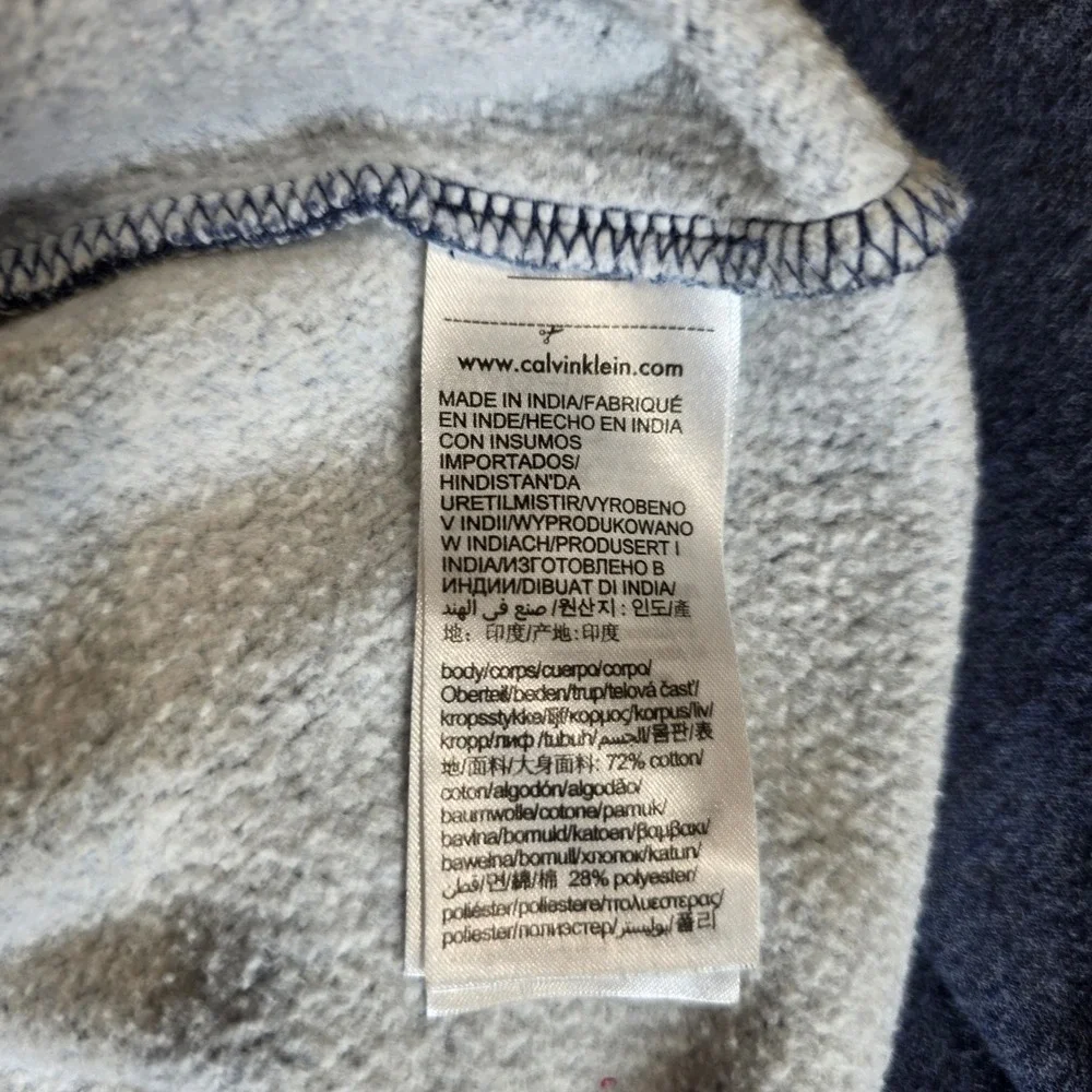 Calvin Klein Jeans Hoodie Pullover Sweatshirt Gray Casual Comfy Mens XL‎